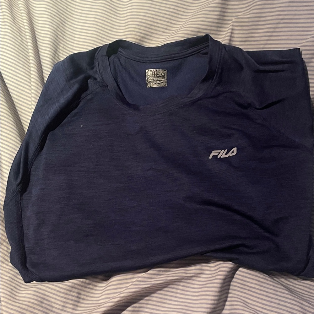 Fila Men's Navy Long Sleeve Tee